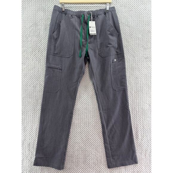 FIGS Pants Men L Gray Cairo Cargo Scrub Elastic Waist Technical Collection New - Picture 1 of 16